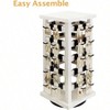5 - Tier Wood Jewelry Display Tower with 42 Hooks, Spinning Earring Stand for Store, Home, White - 4 of 4