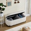 NicBex Modern Flip Top Footstool Oval Ottoman Bench with Hidden Storage,Upholstered Storage Bench for Living Room,Bedroom,Entryway - 2 of 4