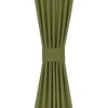 Kate Aurora Country Farmhouse Living Solid Colored Semi Sheer Single Door Curtain Panel With Tieback - 3 of 4