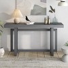 Entryway Console Table with Pine Veneer and Wood Legs, Behind Couch Table with Unique Triple Rectangle Design for Hallway, Living Room - Cuddlewood - 2 of 4