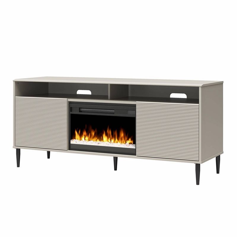 Daphne Fluted Contemporary TV Stand for TVs up to 70&#34; with Electric Fireplace - Mr. Kate, 5 of 11