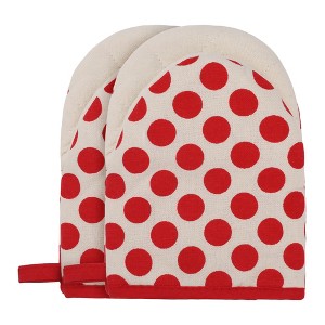 REGALWOVEN Soft Cotton Oven Mitts, Heat Resistant Cooking Gloves, Flexible Gripping for Baking, Kitchen Mitts Set - 1 of 4