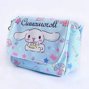 Paaaawaters Cinnamoroll Small Cute Travel Makeup Bag with Charm Light Blue Canvas Zipper - 1 of 1