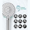Itopfox Filtered Shower Head with Handheld, High Pressure 9 Spray Mode Chrome Showerhead with Filters, Water Softener for Hard Water Remove Chlorine - 4 of 4