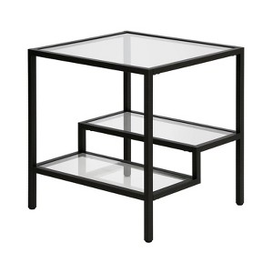 Metal Two Tier Side Table in Black - Henn&Hart - 1 of 4