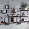INFURNIC Decorative Wall Shelf 2-Tier Metal Tube Water Pipe Style Shelf for Display and Storage Easy Installation, Brown, 28"*9"*24" - 2 of 4