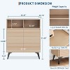 Mid Century Modern Fluted Storage Cabinet with Metal Legs, Stylish Sideboard Buffet Credenza, Spacious Storage for Living Room - 2 of 4