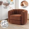 CENGHU Modern Swivel Accent Barrel Chair, Round Armchairs with Upholstered, Comfy Swivel Living Room Chair - 3 of 4