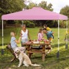 Tangkula 10 X 10 FT Pop up Canopy Tent w/ 1 Sidewall Wheeled Bag 8 Stakes & 4 Wind Ropes - 2 of 4