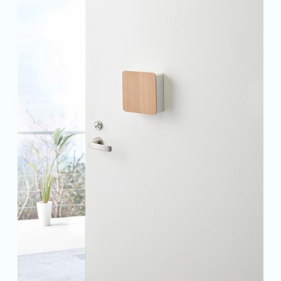 Clear-Coat Steel and Wood Wall-Mountable Key Cabinet