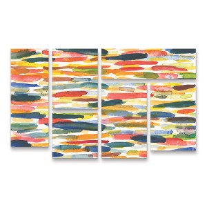 Trademark Fine Art Cheryl Warrick Colorful Patterns X 3 Piece Panel Set Art - 1 of 3