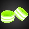 Unique Bargains Reflective Slaps for Ankles High Visibility Night Safety Cycling Riding Reflector Tape 11.81"x1.89" Green 4 Pcs - image 3 of 4