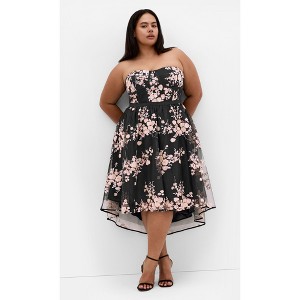 Women's Plus Size DRESS AMBROSIA R - Black | CITY CHIC - 1 of 4