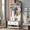 Hall Tree with 6 Hooks and Hinged Lid - 2 of 4