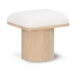 Meridian Furniture,Pavilion Black Boucle Fabric Bench/Stool - 1 of 4