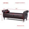 NicBex Rectangular Velvet Fabric Storage Ottoman Bench,Upholstered Storage Ottoman with 1 Pillow,Modern Storage Bench for Living Room,Bedroom - 3 of 4