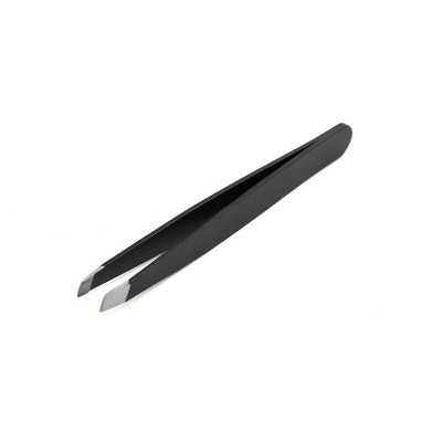 Flat/Angled Edge Italian Tweezers Black Clearance | Esslinger