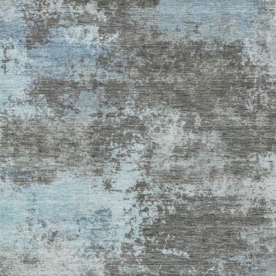 HomeRoots 8' X 10' Taupe And Sky Blue Abstract Washable Indoor Outdoor Area Rug