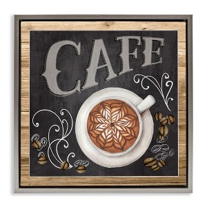 Stupell Industries Chalkboard Style Cafe Sign, 18" x 18" - 1 of 4