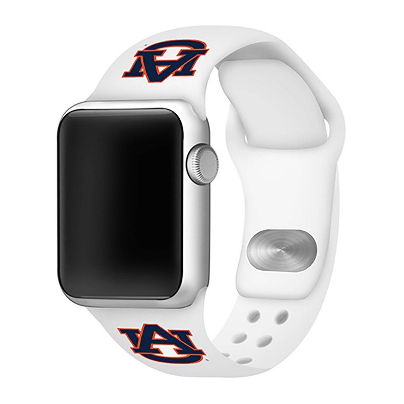 NCAA Auburn Tigers White Apple Watch Band, 1 of 4