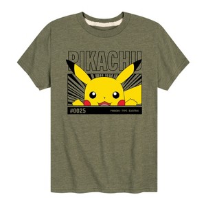 Boys' - Pokémon - Peeking Pikachu Short Sleeve Graphic T-Shirt - 1 of 4