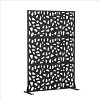 47-inches W x 72-inches H Black Galvanized Sheet Screen Outdoor and lndoor Divider for Balcony Patio Garden Room Divider (Stone) - 4 of 4