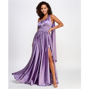 Speechless Womens Asymmetrical Neckline Off-Shoulder Dress, Purple, 5 - 1 of 1