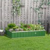 Aghana Digitals Green Galvanized Steel Raised Garden Bed: 5.7'x3' Open-Bottom Planter Box for - 2 of 4