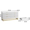 6-Drawer Dresser - Modern Wood Chest of Drawers with Gold Handles - 3 of 4