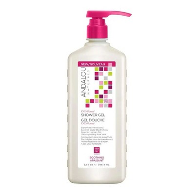 Soothing Shower Gel 1000 Roses by Andalou Naturals  -  32 oz Liquid