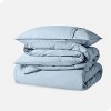 100% Organic Cotton Percale Duvet Cover and Sham Set by Bare Home - 2 of 4