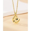 Molenia Sun Moon Star Necklace for Women: 14K Gold Plated Gemstone Crescent Pendant Celestial Necklace Trendy Dainty Jewelry Birthday Anniversary - 3 of 4