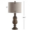 28.5" Abeline Resin Table Lamp (Includes LED Light Bulb) Brown - JONATHAN Y: No Assembly, UL Listed, Linen Shade - image 4 of 4