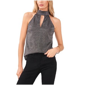 1.STATE Womens Metallic Halter Top Shirt - 1 of 1