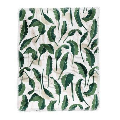 Marta Barragan Camarasa Simple tropical nature G Woven Throw Blanket - Deny Designs