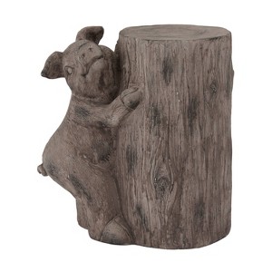 16" x 16" Modern Farmhouse Magnesium Oxide Pig Garden Sculpture Brown - Olivia & May: Outdoor Patio Decor, Playful Accent - 1 of 4