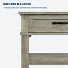 47.2" Entryway Table, Console Table with 2 Storage Drawers, 3 Tier Farmhouse Wooden Sofa Table, Hallway Table for Entryway, Living Room - 4 of 4