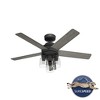 Hunter 52" Lochemeade Matte Black Lighted Ceiling Fan with 5 Blades and Handheld Remote for Ultimate Cooling Experience - 4 of 4
