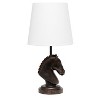 17.25" Tall Decorative Chess Horse Shaped Bedside Table Desk Lamp - Simple Designs - 4 of 4