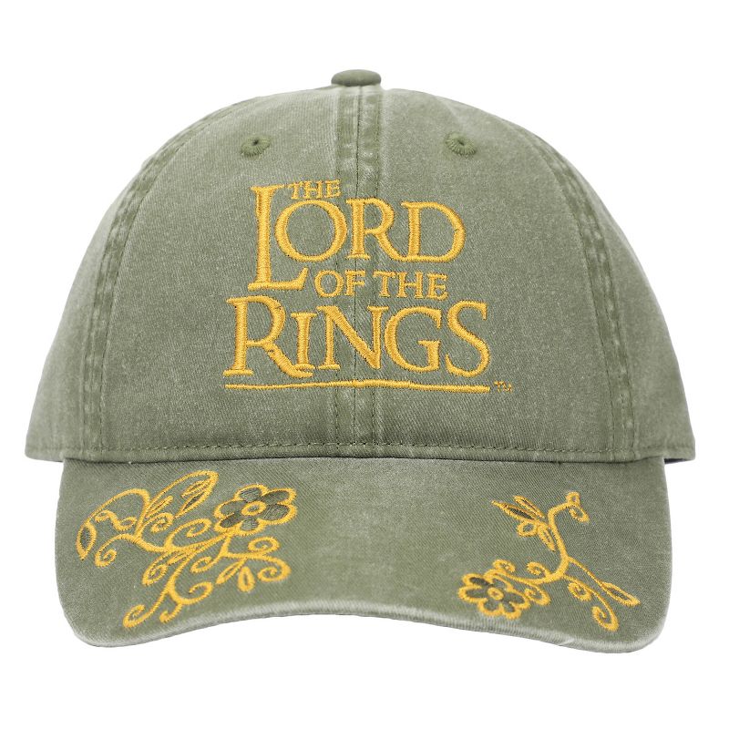 The Lord of the Rings Logo Washed Green Cotton Twill Hat, 2 of 7