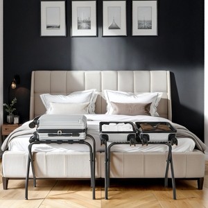 Luggage Rack, Suitcase Stands, Luggage Stand, Foldable Steel Frame, Easy Assemble, Holds up to 110 lb, for Guest Room Hotel - 1 of 4