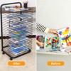 Art Drying Rack, 25 Removable Shelves Art Storage, Paint Drying Rack for Classroom Art Supplies, Art Storage Rack with Four Lockable Wheels - 2 of 4