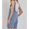 Women's Overall Denim Romper - Sewn and Seen - 2 of 4