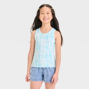 Girls' Ribbed Printed Tank Top - Cat & Jack™ - 1 of 3