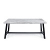Outdoor Light Grey Sandblast Finish Acacia Wood Dining Table with Black Rustic Metal Finish Frame - 2 of 4
