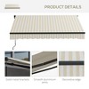 PAGED Awning Retractable Door Awnings with Hand Crank, Adjustable Protection for Balcony, Backyard - 3 of 4