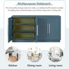 Sideboard with 4 Doors Large Storage Space Buffet Cabinet with Adjustable Shelves and Silver Handles - 3 of 4