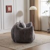 Faux Fur Giant Bean Bag Couch with Memory Foam Filling, Fluffy Loveseat Lounge Chair for Living Room or Reading Nook-Baofuwish - 3 of 4