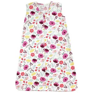 Touched by Nature Baby Girls Organic Cotton Sleeveless Wearable Sleeping Bag, Sack, Blanket, Botanical - 1 of 1