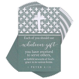 Dicksons IBB-224 Serve Others Green and White 3 x 2 Inch Paper Itty Bitty Place Keeper Bookmark Pack of 24 - 1 of 2